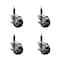 Service Caster 3'' SS Soft Rubber Swivel 3/4'' Expanding Stem Caster Set with Brake, 4PK SCC-SSEX20S314-SRS-TLB-34-4 - alternate 1